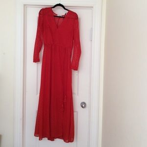 💥HOST PICK💥 Sheer red H&M dress (faux wrap)